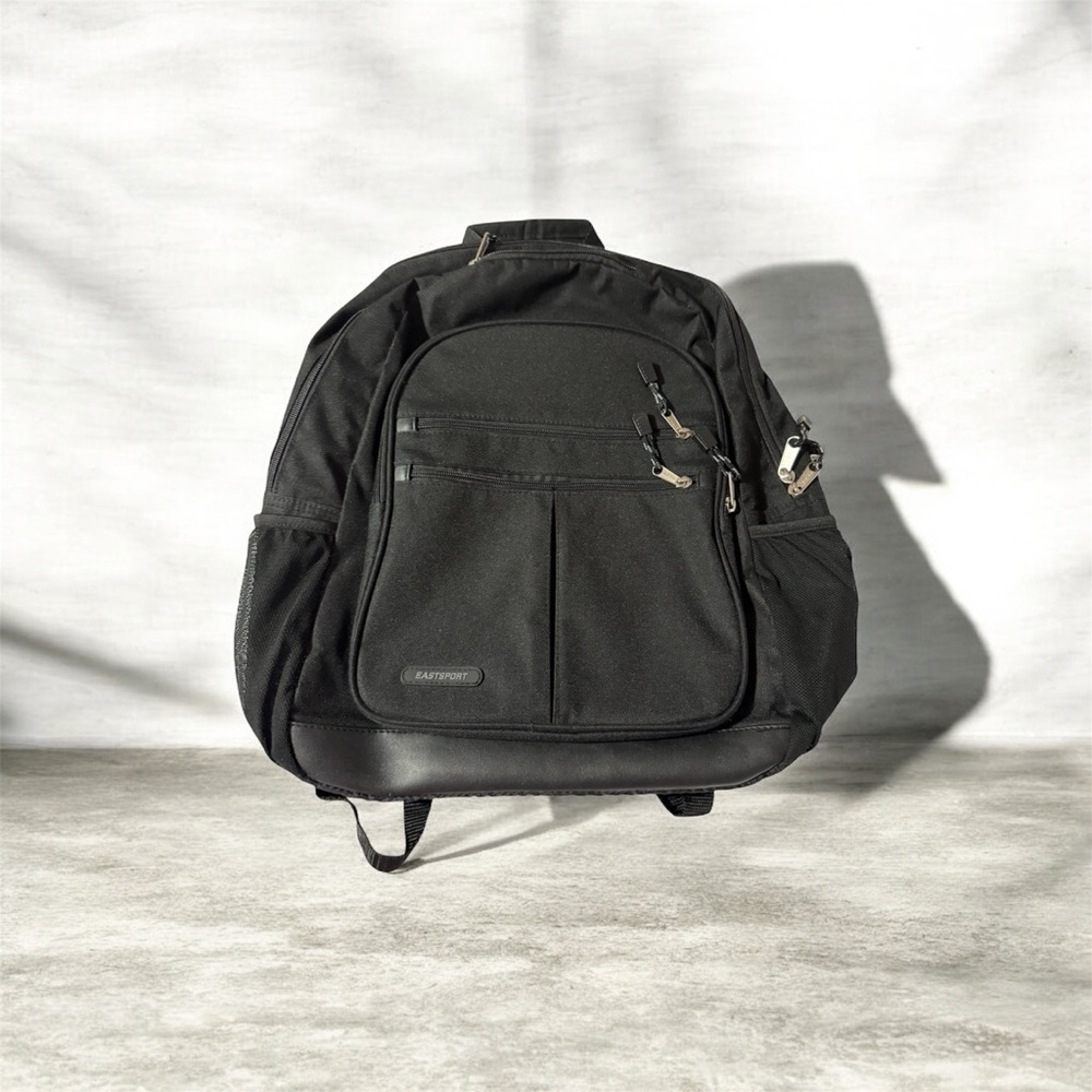 Eastsport Black Backpack School Travel Work - Picture 2 of 6